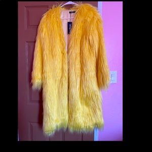 BOOHOO faux fur coat